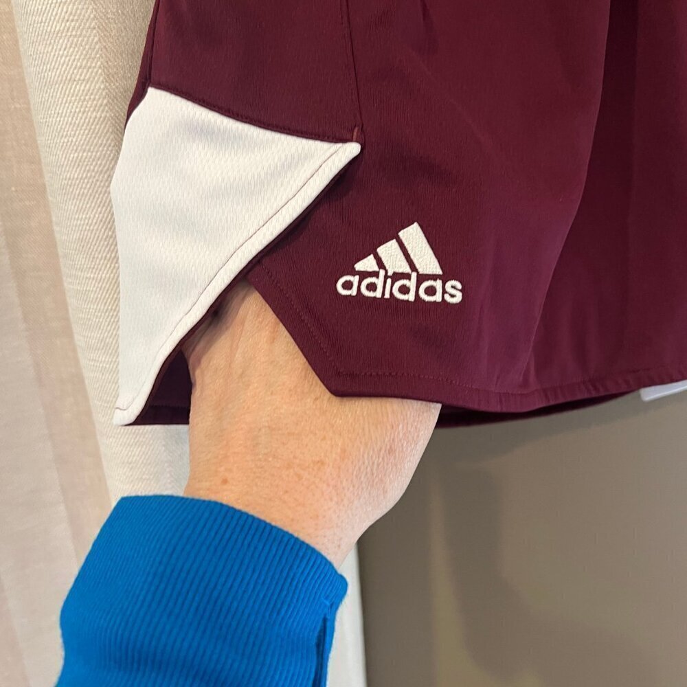 Adidas Basketball Shorts, Maroon & White, Crazy Explosive, Size Medium - Picture 2 of 8